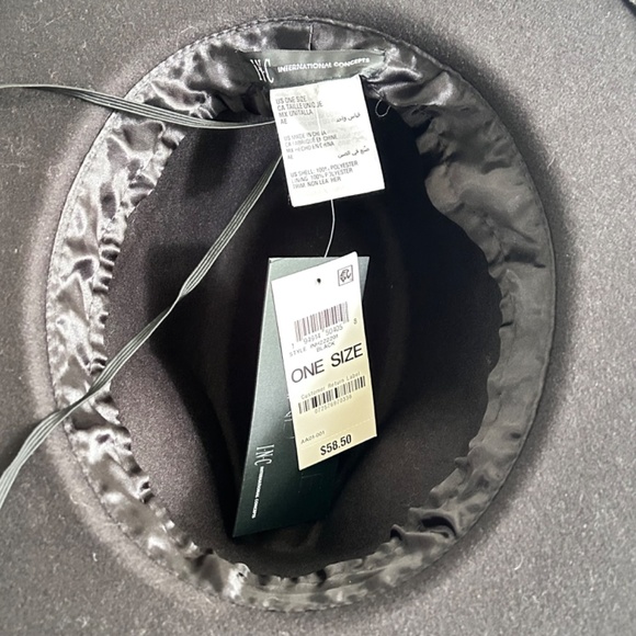 INC International Concepts Panama Hat with Hardware Ring One Size Black - Picture 7 of 9